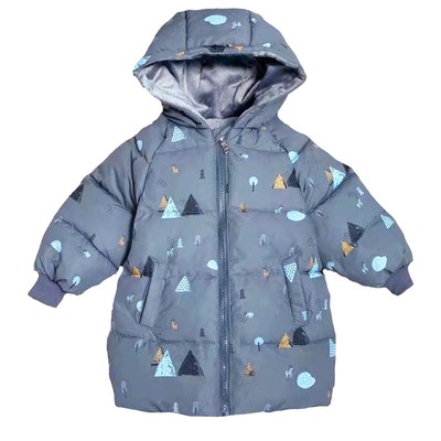 中长款厚男女儿童加绒羽绒服