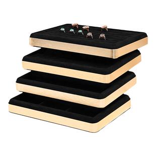 高档珠宝展示盘金属首饰托盘高级戒指盘项链手镯饰品陈列看货盘