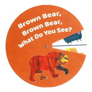 棕色的熊你在看什么Brown Bear毛毡转盘亲子互动英语教学教具