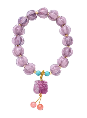 天然萤石灵隐暮山白琉璃手串礼盒