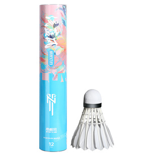 南极风浅蓝风羽毛球耐打飞行稳定专业球馆俱乐部训练比赛球12只装