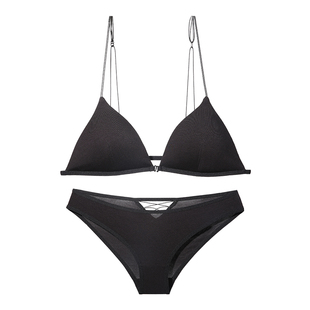 美背内衣文胸前扣薄款小胸三角杯细肩带无钢圈女士胸罩2025年新款