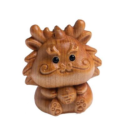 崖柏木雕十二生肖文玩摆件