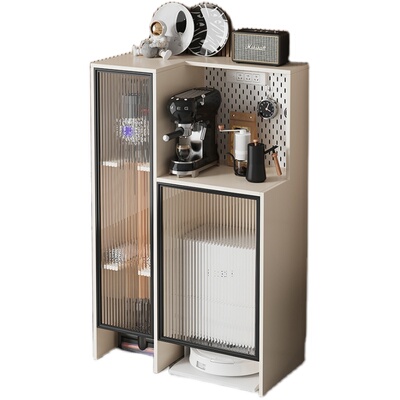 争溪奶油风扫地机器人收纳柜