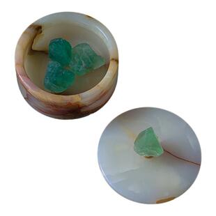 形上天然奢石盒子珠宝首饰盒装饰品杂物玉石收纳盒桌面装饰摆件