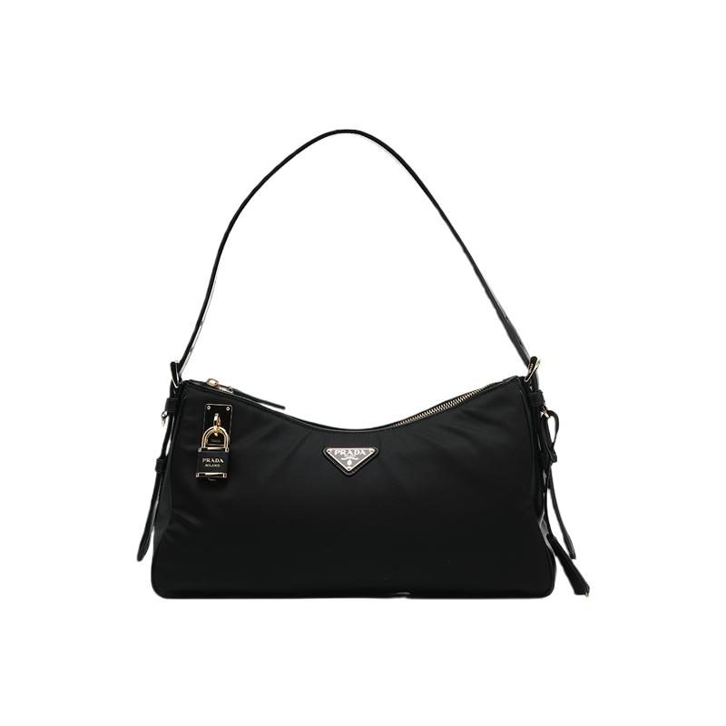 【自营】Prada/普拉达FW25女士拉链闭合大号休闲单肩手提包