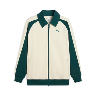 PUMA彪马刘宪华同款运动休闲潮流T7拼色宽松翻领夹克外套 634029