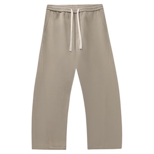 GWIT 重磅奥粒绒加厚弯刀裤冬季保暖加绒运动卫裤垂感男士休闲裤