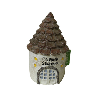 新品迷你可爱树脂小房子摆件户外庭院花园日系杂货花盆盆景小装饰