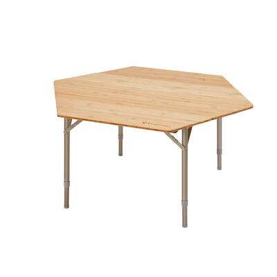 竹面野餐便携式铝合金户外折叠桌