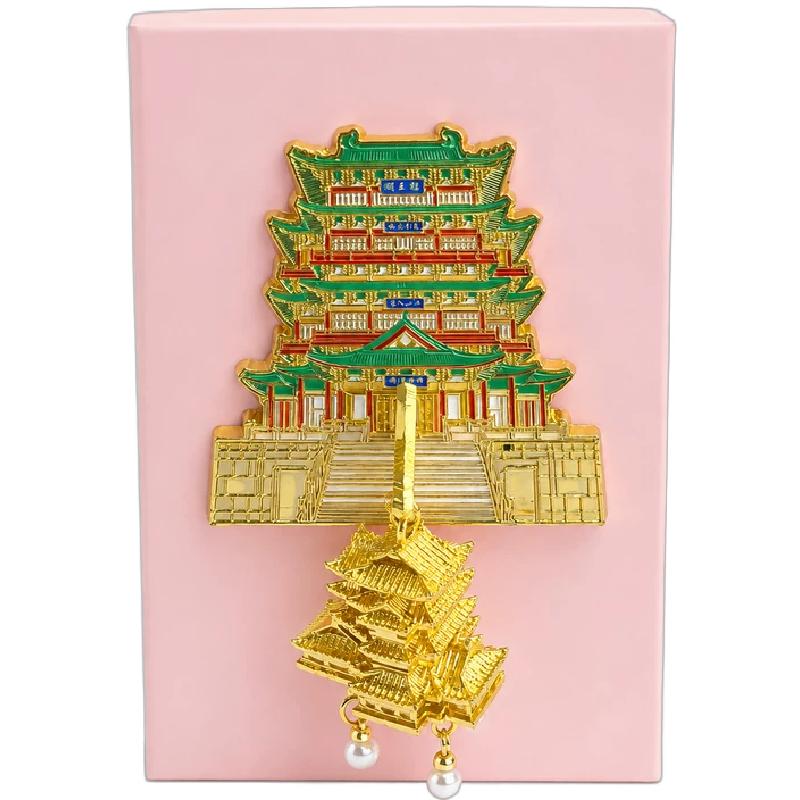 滕王阁夜光冰箱贴礼盒赠纪念金币