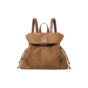 omto伴游双肩包女2025新款大容量轻便旅行背包通勤美拉德麂皮绒包