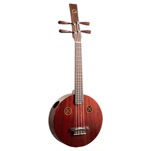 尤克里里中式国风小四弦单板桃花芯阮里里拿奢十五乐器厂家包邮