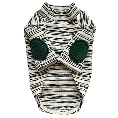 bluetime猫狗针织条纹打底衫原创