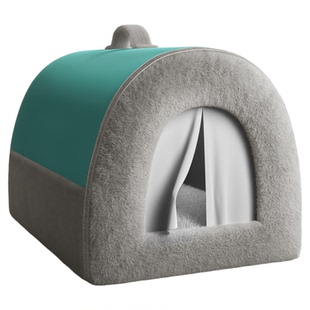 狗窝冬加厚中型犬柴犬封闭安全感狗房子四季通用宠物窝可拆洗猫窝