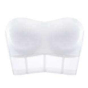 大码抹胸内衣无肩带美背无痕防走光防滑大胸显小聚拢隐形文胸罩女