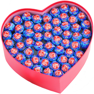 大大185颗真知棒 棒棒糖心形糖果礼盒 生日女生圣诞节礼物 99颗