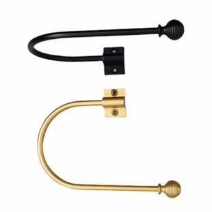 包邮简约轻奢免打孔窗帘挂钩现代简约大号U形窗帘扣 免钉金色墙钩