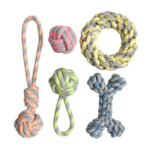 意大利CROCI狗狗拔河耐咬绳结玩具啃咬宠物磨牙麻绳结球互动拉扯