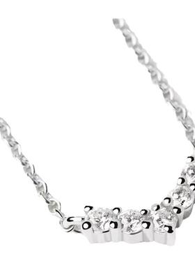 女纯银镶钻高级感时尚百搭锁骨链
