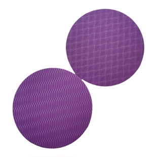 瑜伽跪垫加厚健腹轮护膝盖垫子便携式圆形拜垫家用健身平板支撑垫