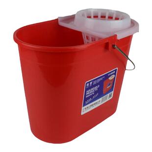 广东珠塑牌加厚塑料老式挤水地拖桶家用红色简易拖地桶拖把篮包邮