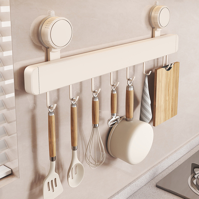 吸盘挂钩强力粘胶厨房免打孔强力承重多功能无痕真空一排壁挂粘钩