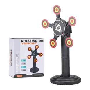 电子计分电动旋转标靶自动复位网兜软弹枪靶男孩射击练习模型玩具