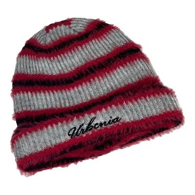 韩国潮牌撞色条纹秋冬针织帽子女