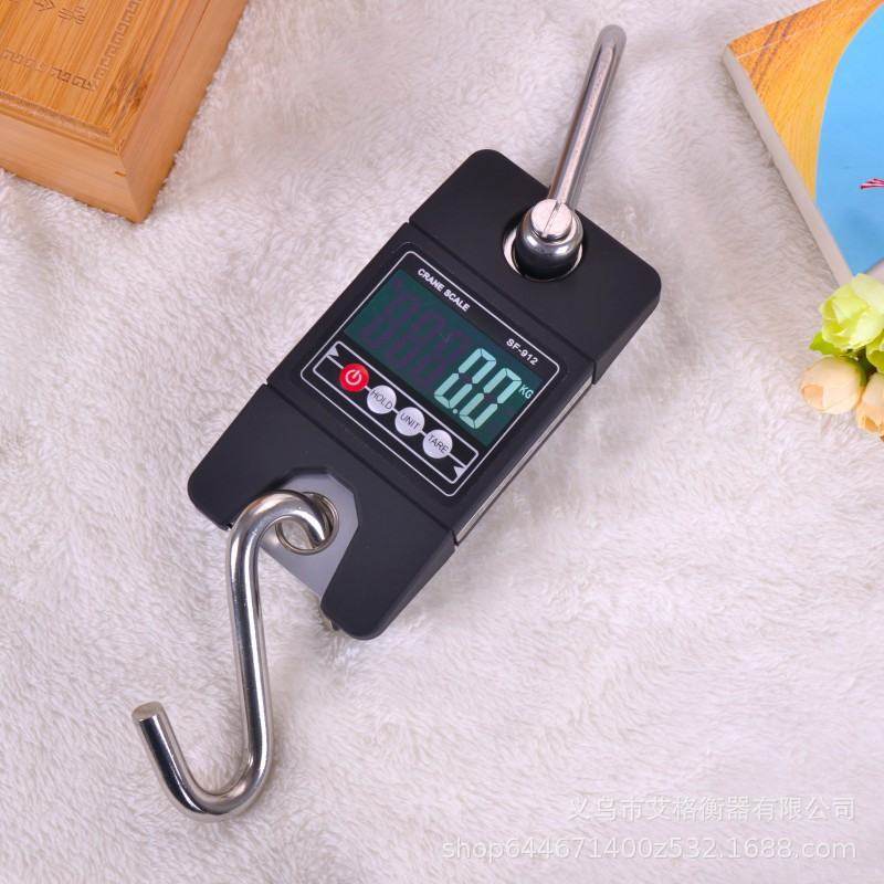 吊秤背光电子秤300kg挂钩秤小型电子称钩秤金属吊钩秤便携式 吊秤