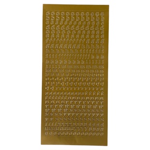 韩国ins英文字母数字烫金贴纸 拍立得追星小卡片DIY贴画手账素材