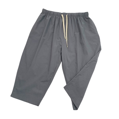 九分裤宽松棉麻松紧腰