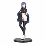 口罩少女尤娜手办 二次元原画日本动漫美少女模型桌面机箱摆件