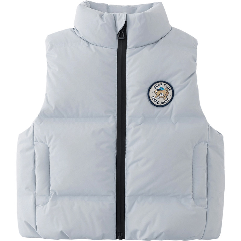 [无氟防泼水]马克珍妮男童无缝保暖羽绒服马甲宝宝秋冬新款551678