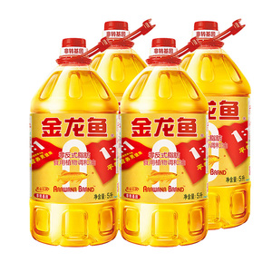 金龙鱼黄金比例调和油5L*4 非转基因食用油家用炒菜5升大桶装
