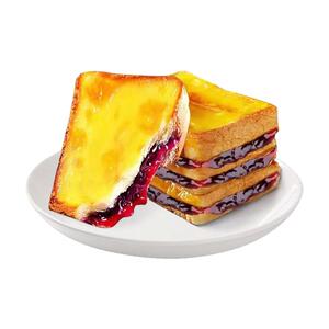 蓝莓岩烧吐司乳酪夹心面包整箱早餐蛋糕点零食休闲食品小吃营养