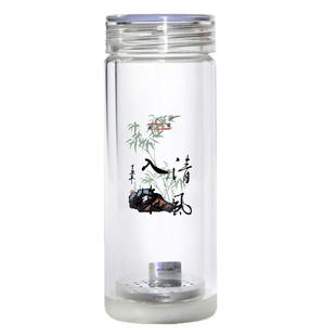 诺亚口杯新款水晶杯双层保温无铅玻璃杯便携隔热杯办公杯正品定做