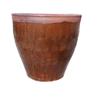 150斤古法柴烧水缸 粗陶荷花缸鱼缸 腌菜发酵陶缸红釉老式土陶缸