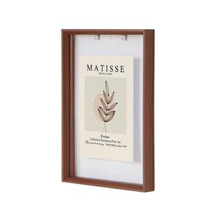 双面透明相框a4摆台书法展示装裱框8寸6标本压花A3亚克力画框挂墙