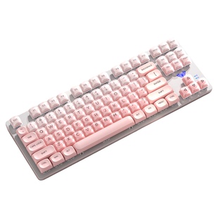 狼蛛3587键热插拔有线机械键盘女生高颜值办公礼物樱桃粉底液通用