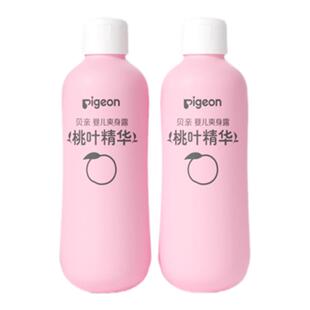 贝亲桃子水桃叶精华婴儿春夏舒缓补水爽身水2瓶爽身粉官方旗舰店