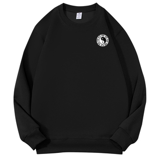 太极八卦打太极拳练功晨练圆领卫衣定制男女中老年长袖秋衣服服装