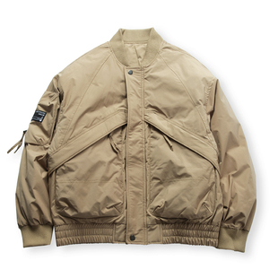 冬季飞行员夹克羽绒服男90白鸭绒防风防水保暖休闲棒球服工装外套