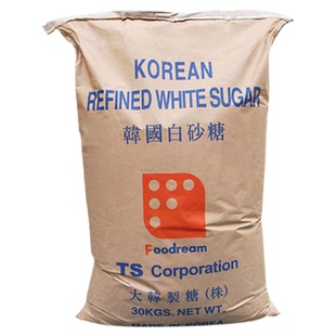 韩国TS幼砂糖原装白砂糖奶茶店咖啡蛋糕饼干烘焙细砂糖原料30kg