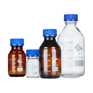 蓝盖试剂瓶100 250 500 1000 ml螺纹口丝口瓶化学广口样品母液瓶
