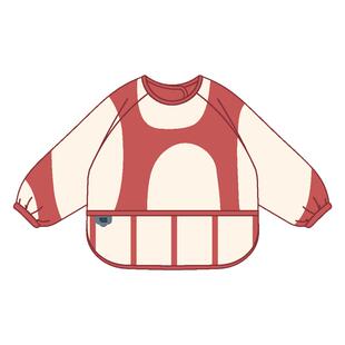 KK树宝宝吃饭围兜婴儿辅食罩衣幼儿园防水饭兜罩衫反穿衣围裙防脏