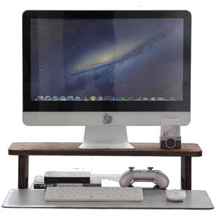 实木电脑增高架桌面显示器支架高级感办公桌垫高底座台式置物架