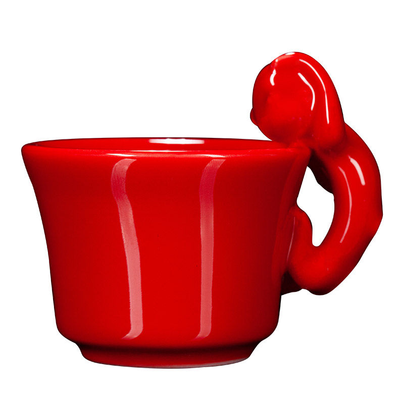 古垚陈清宜中国红陶瓷生肖茶杯