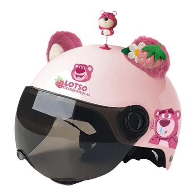 3C认证电动车草莓熊头盔女孩