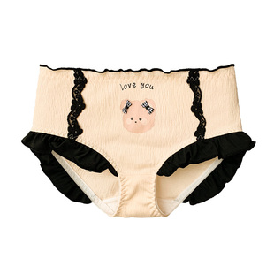 萌心奶油熊~可爱女生内裤女2026新款舒适纯棉7a级抗菌女士三角裤